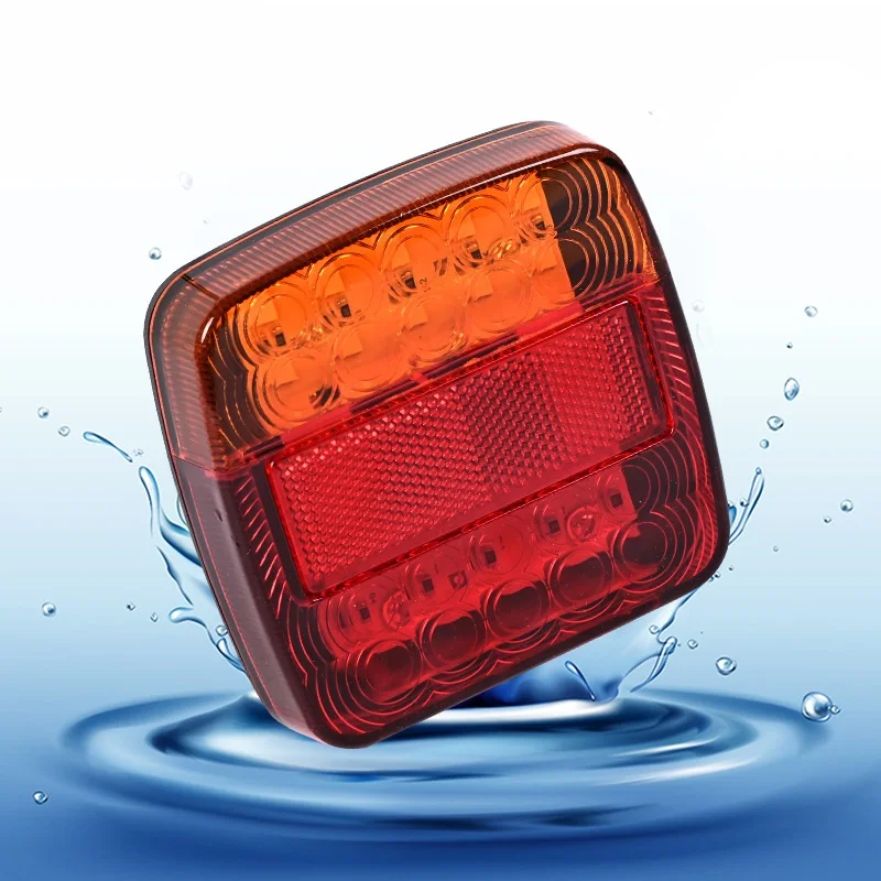 26LED Car Truck LED Rear Tail Light 12V/24V Waterproof Warning Lamp for Trailer Caravans