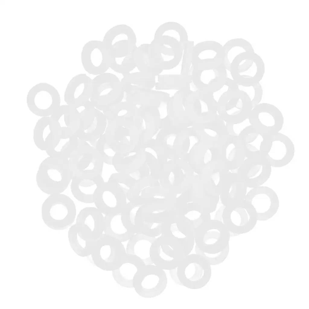 Flat Silicone Gasket O Ring Sealing Washer Kit White Silica Gel for Bellow Pipe and Shower Head