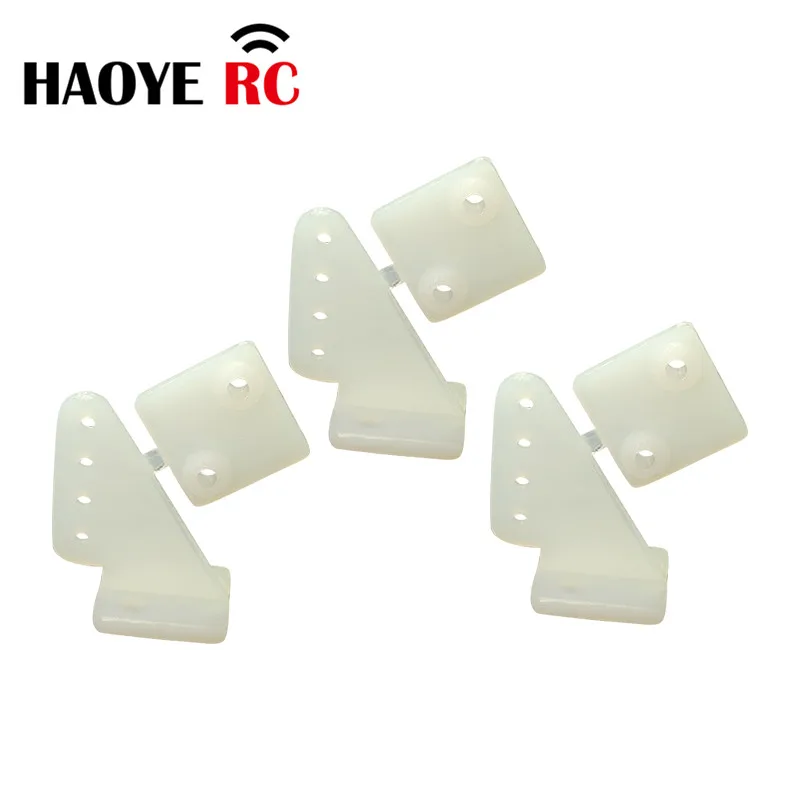 Haoye 10Pcs Nylon Zip Horns/Pin Horn Without Screws 4Hole RC Airplanes Parts Electric Planes Foam Model Replacement Accessoriess