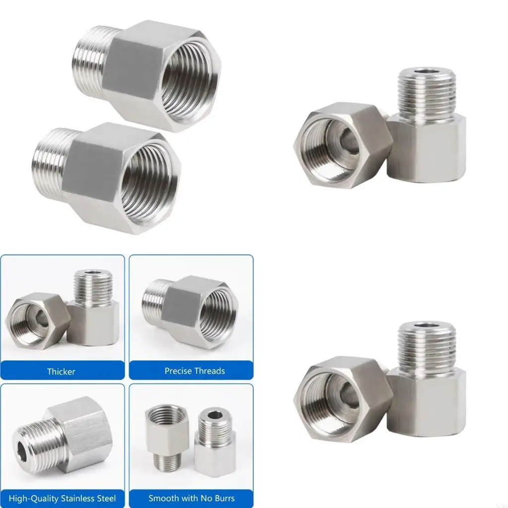 Adattatori NPT in acciaio grado industriale M7DA Confezione da 2 giunti filettati diritti conversione della filettatura US