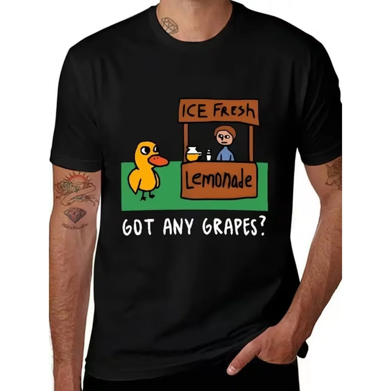 Mens Casual Short Sleeve T Shirt Duck Meme Graphic Tee Lightweight Polyester Crew Neck Summer Casual Top For Men