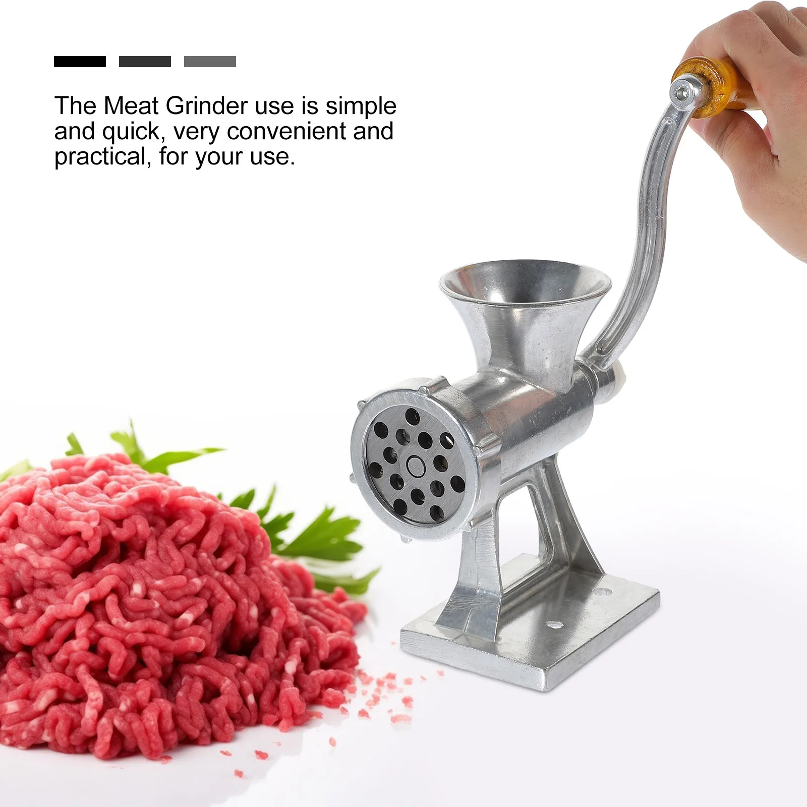 

1Set Manual Meat Grinder Sausage Stuffer Heavy-Duty Aluminum Alloy Portable Kitchen Minced Machine Practical Sausage Filler