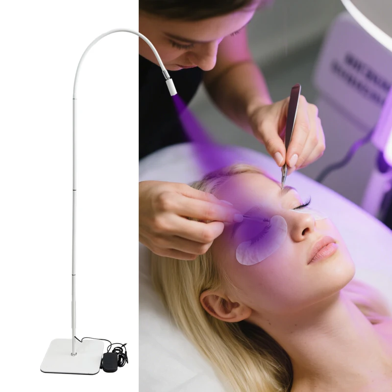 

High power UVLED curing lamp suitable for beauty nail art eyelashes false eyelashes grafting silent foot switch floor lamp5W
