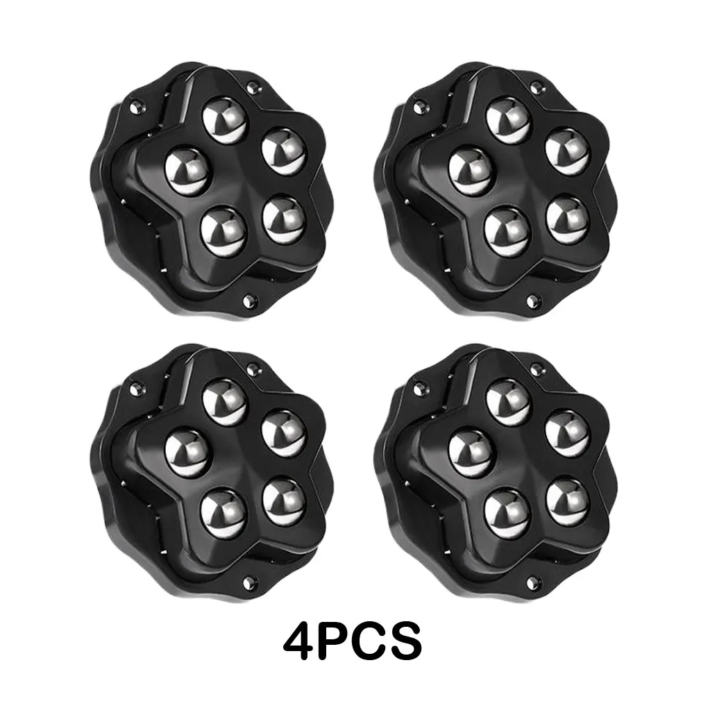 Mini puleggia universale autoadesiva da 4 pezzi per mobili 360 °   Mini ruota girevole