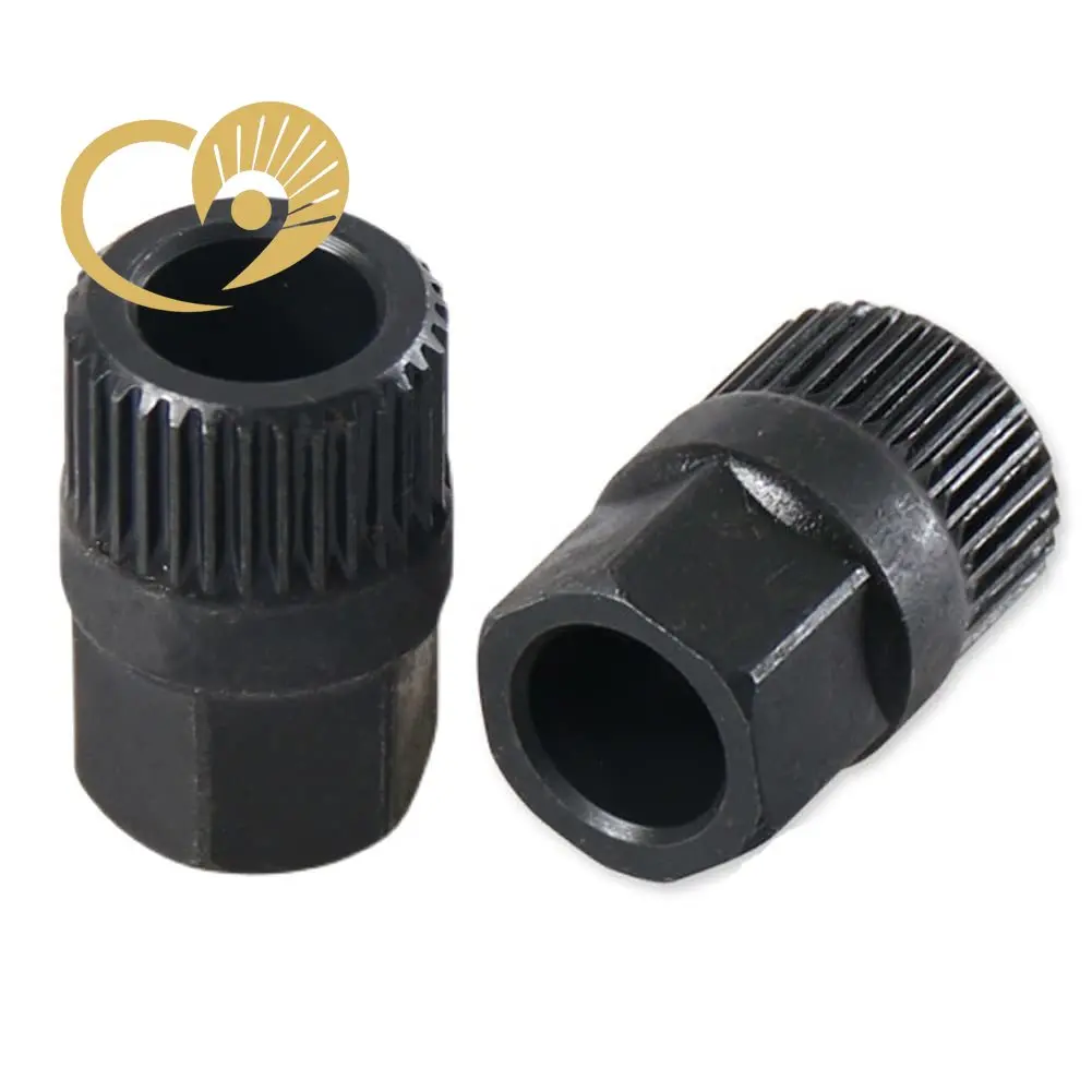 

1pc Alternator Clutch Free Wheel Pulley Removal Tool With 33 Tooth V Belt Pulley Remover Black Car Accessories Alternator Clutch