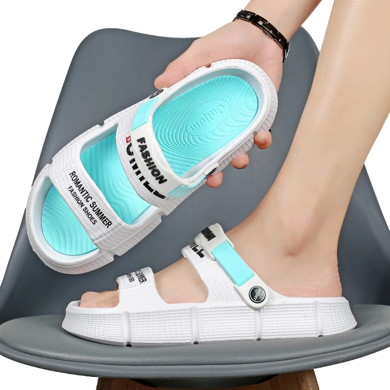 

Young Fashion Men's Slippers EVA Thick Bottom Mixed Colors Mens Casual Shoes Men Slip-on Sandals Summer Beach Male Sports Slides