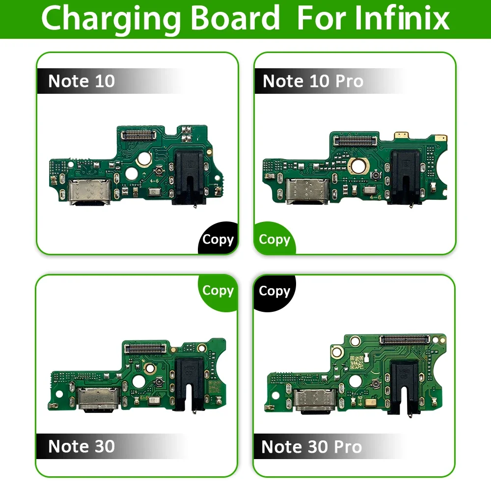 USB Charging Port Charger Board Flex Cable For Infinix Hot 9 10 Play 10i 11i 11S 10S X689 20S 40i 40 Pro X6837 - view 2
