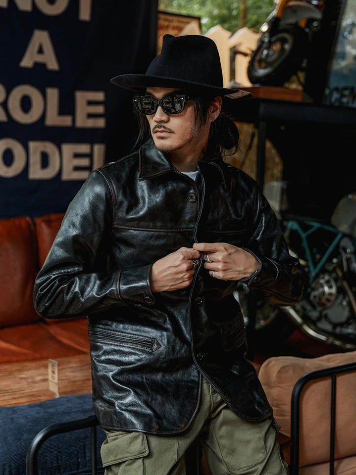 Tailor Brando 1930S Head Layer Tea Core Horsehide Brakeman Genuine