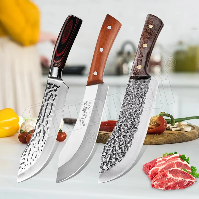 

Chef Knife Razor Sharp Cleaver Kitchen Knife Meat Cleaver Chopping Knife Forged Boning Knife Kitchen Bone Meat Fish Sushi Knife