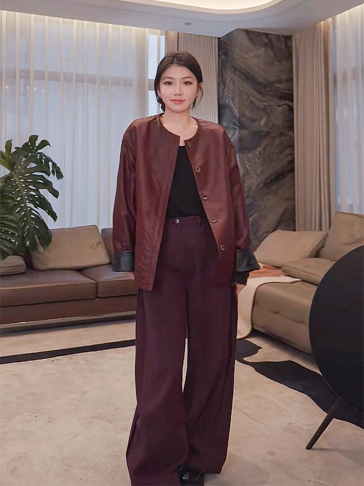 

Джинсы женские прямые с высокой талией, облегающие, из хлопка, 00 ден, с эффектом складок, модные