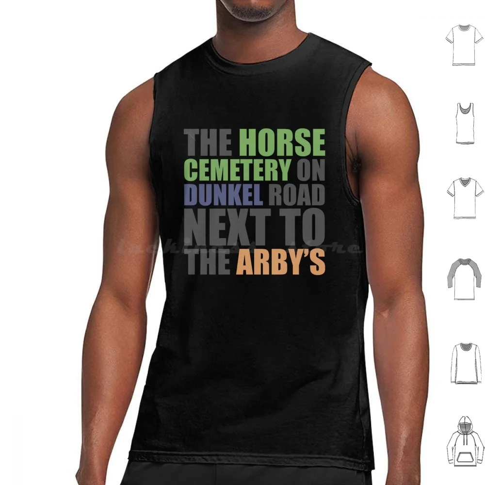 Cemetery On Dunkel Road Tank Tops Print Cotton Horse Cemetery Dunkel Road Dunkel Arbys Wtf Equestrian Horse Lovers
