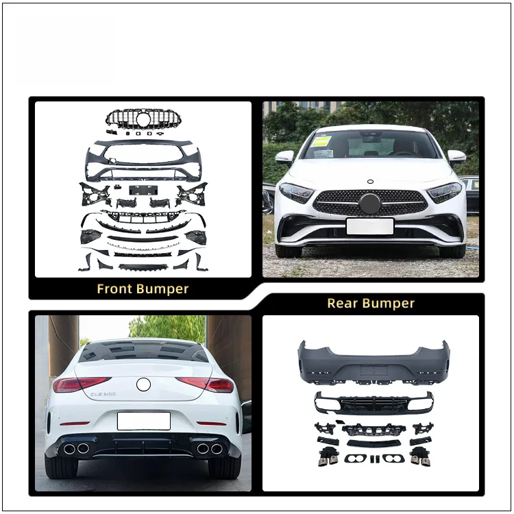 Model Bumpers Grille Exhaust Pipe Bodykit For Mercedes-Benz CLS (18+) W257 Upgrade to AMG53