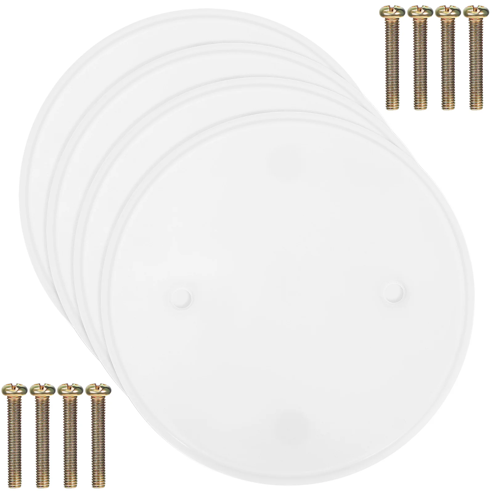 4 Pcs Round Cover Plate Outlet Covers Wall Hole Holes Blank Board Pp Ceiling Cap Plates