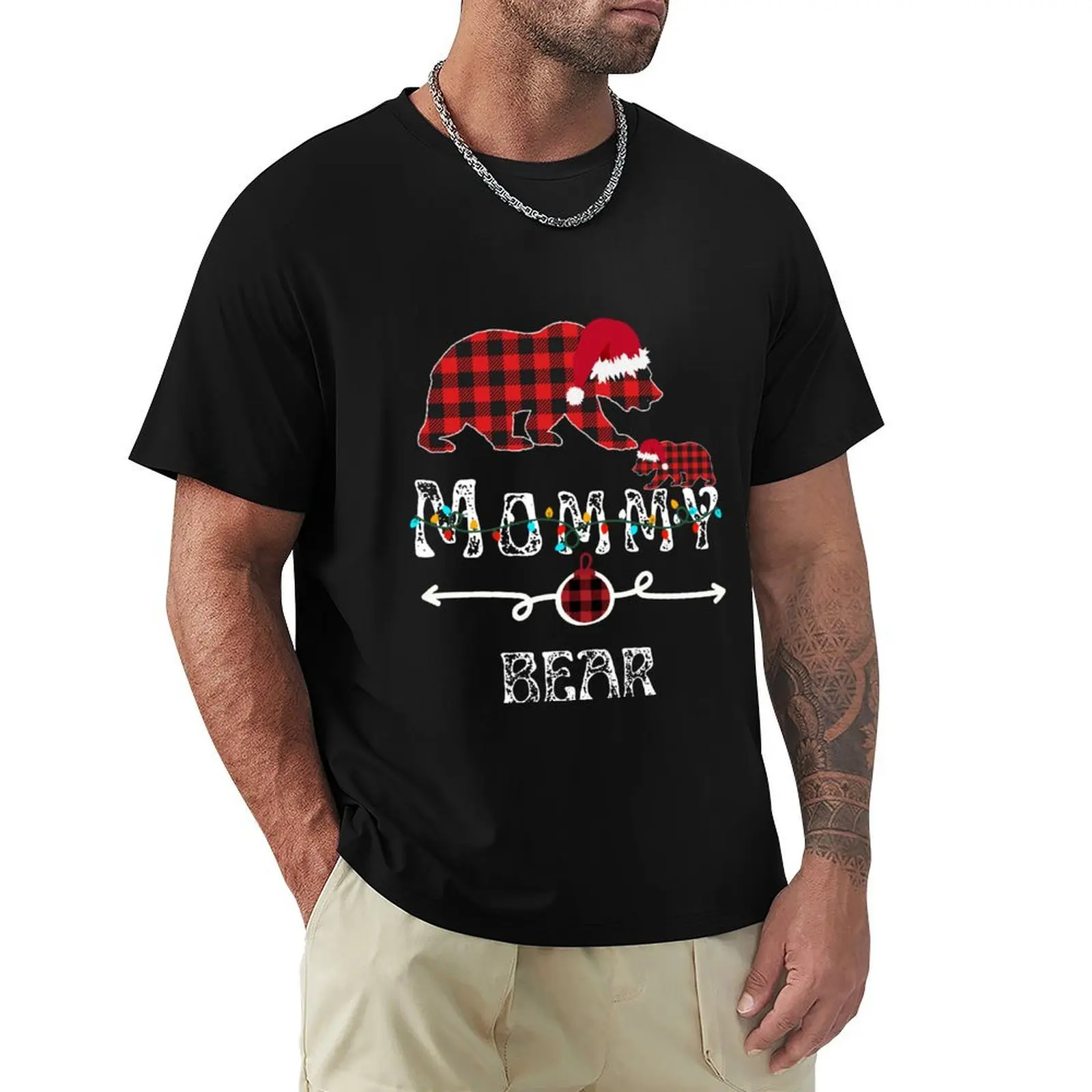 

Mommy Bear Christmas Pajama Red Plaid Matching , Bear Christmas Pajama Red Plaid Buffalo Family gift T-Shirt