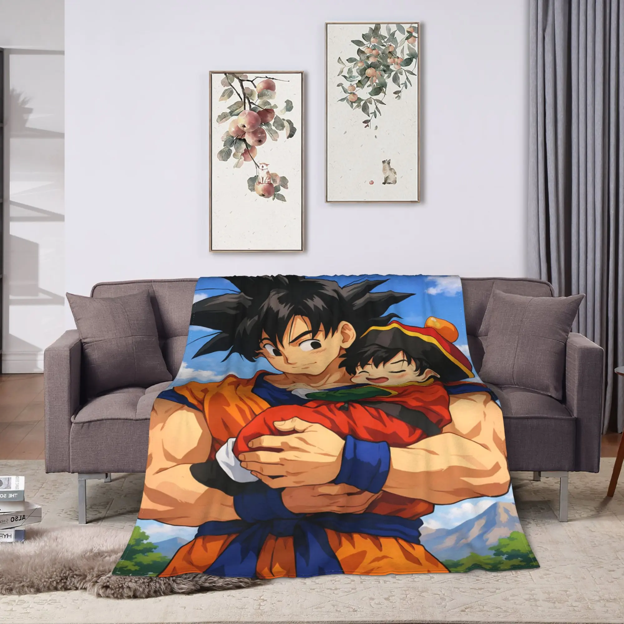 Minimal Red Goku D-Dragon B-Ball Blanket Quality Soft Warm  Throw Blanket Winter Kids Adult Outdoor Comfortable Bedspread