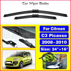 Car Front Wiper Blades For Citroen C3 Picasso 2008 2009 2010 Windshield Windscreen Window Auto Accessories 24