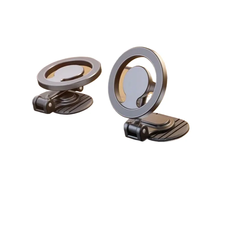 360° Rotating Magnetic Car Phone Holder, Foldable, Curved Adhesive Base Design, Universal for All Smartphones