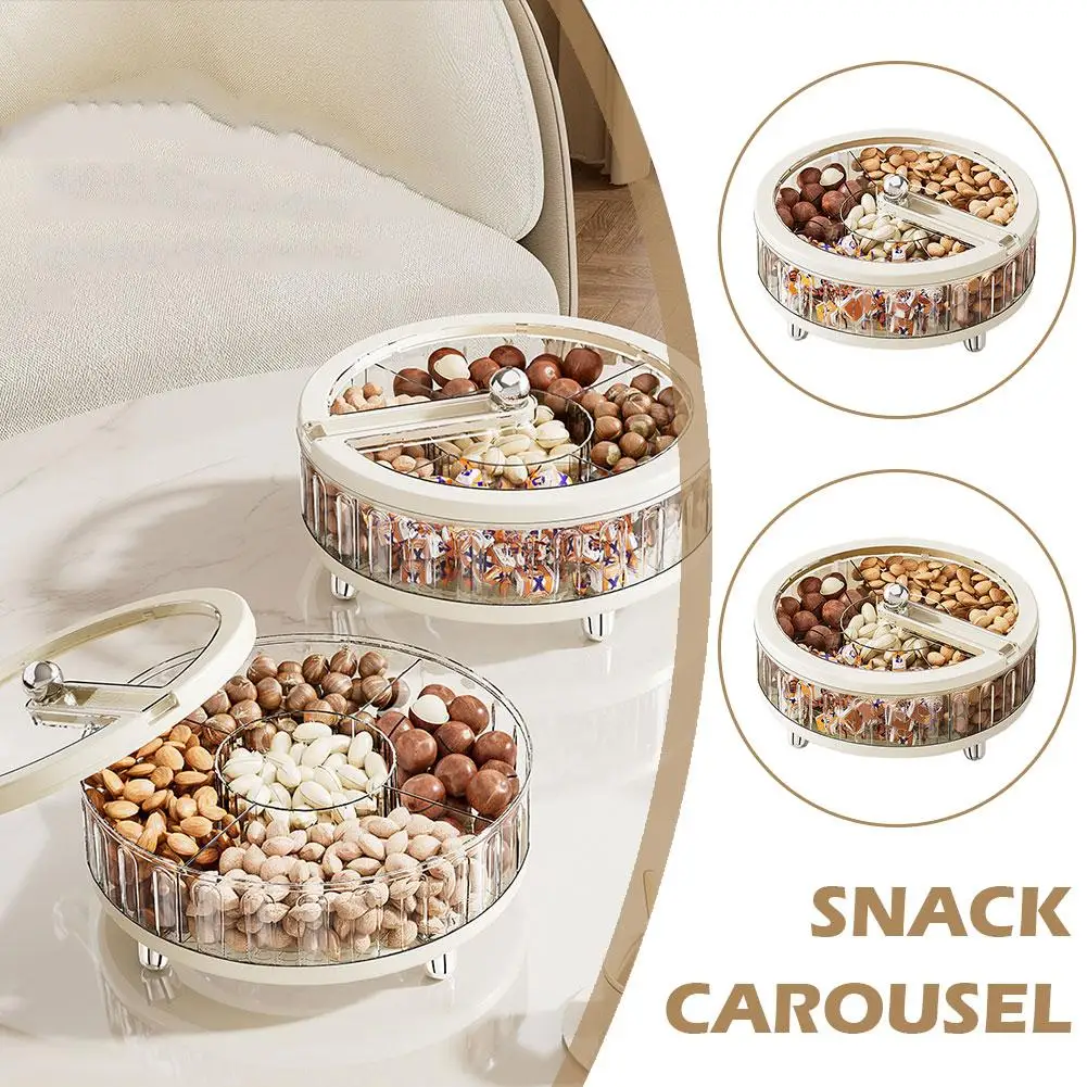 

Snack Fruit Divided Plate Box Serving Tray Rack with Food Dried Platter Plastic Candy Lid Snacks Storage Dish Compartment N C0Q5