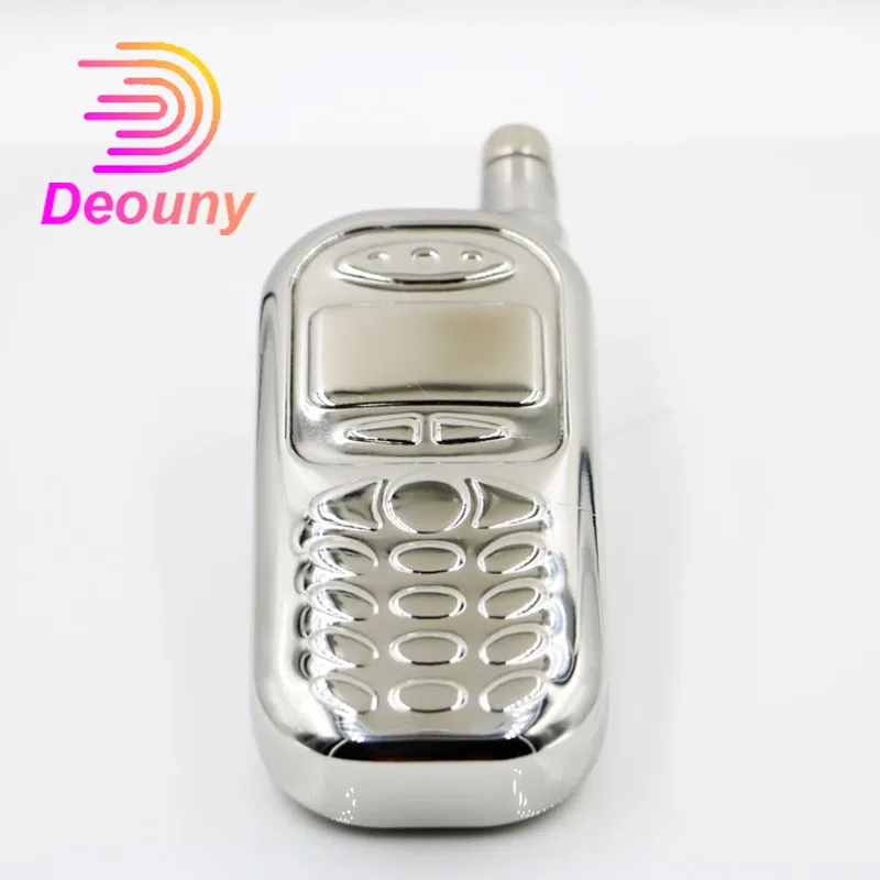 DEOUNY Water Pot 3oz Phone Shaped Hip Flask Durable Non -broken Whisky Flagon Fall-resistant Stainless Steel Wine Bottle Man