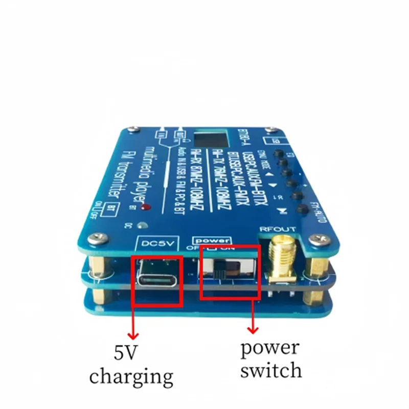 

AAAEL-FM Radio Bluetooth Audio USB Decoding And Playback AUX Input Multifunctional Transmitter Accessories