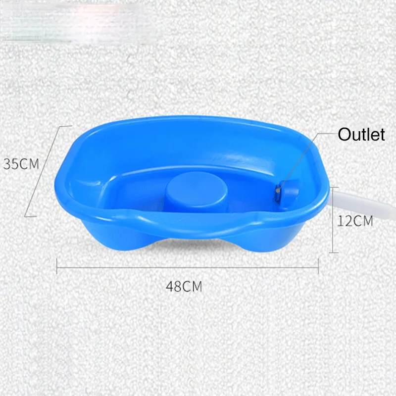 Super Big Neck Rest Hair Washing Basin Bowl Sink Drain Tube Handicap Bed Basin Portable Shampoo Basin for The Disabled Bedridden