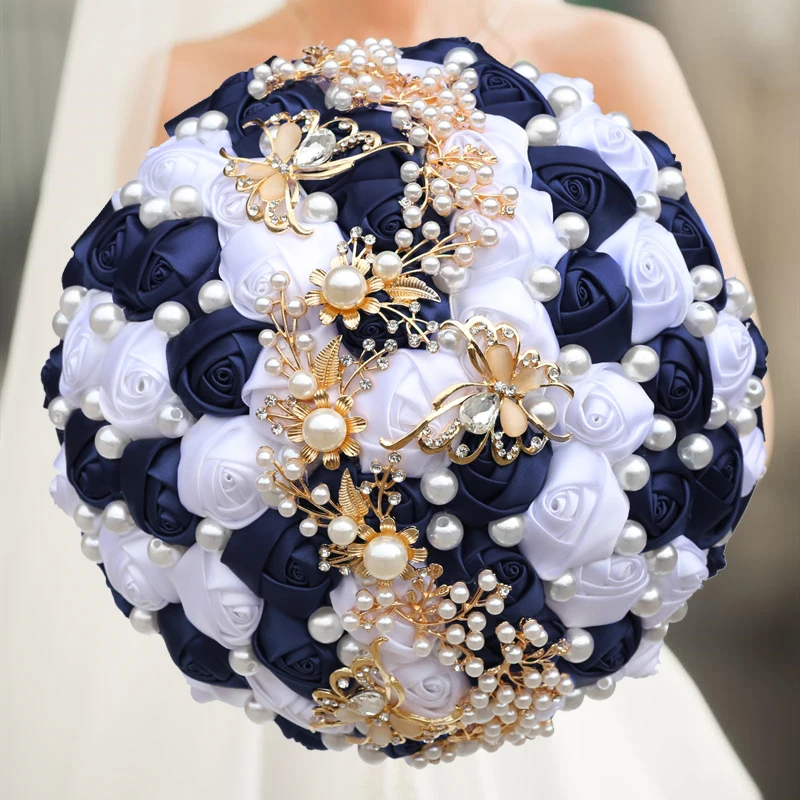 

Hot selling Bridal Bouquets with gold jewelry