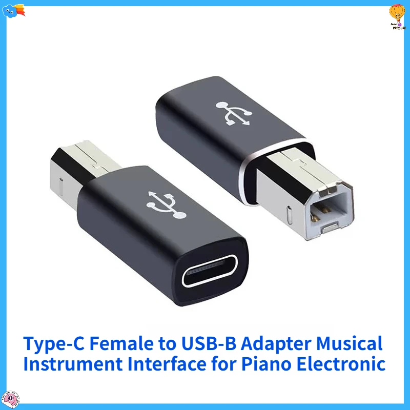 

1PCS Type-C Female to USB-B Adapter Musical Instrument Interface for Piano Electronic Drums Printers - USB Cable Not Included