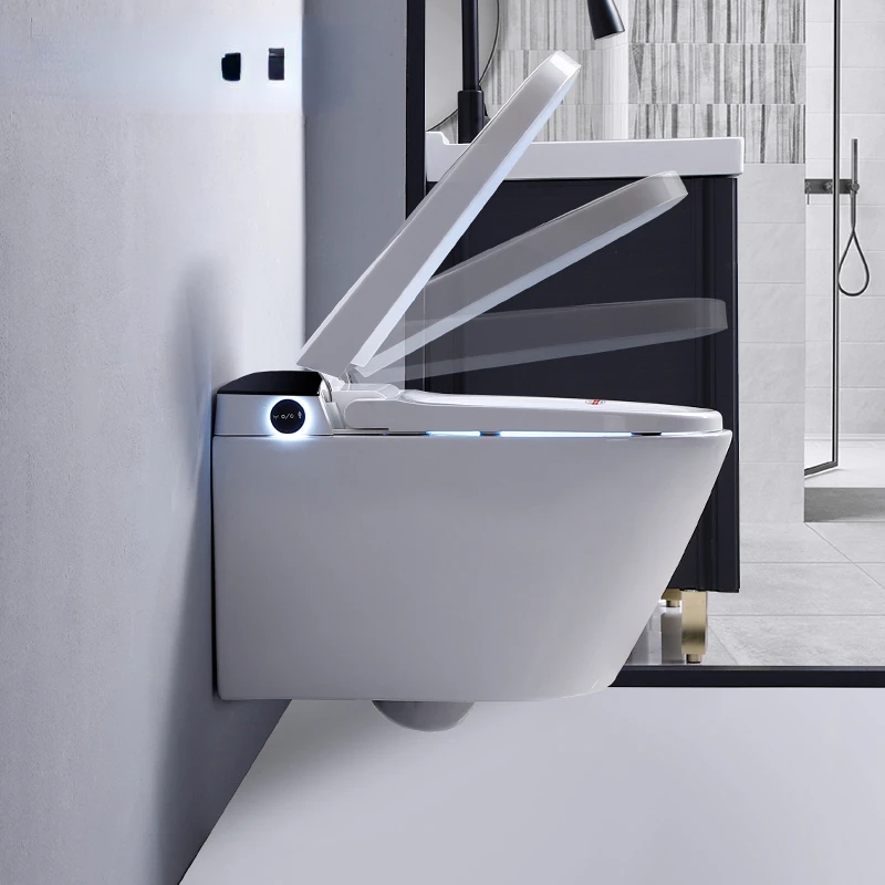 FOHEEL Wall Hanging One-Piece Smart Toilet WC Integrated Automatic with Remote Control Intelligent Toilet