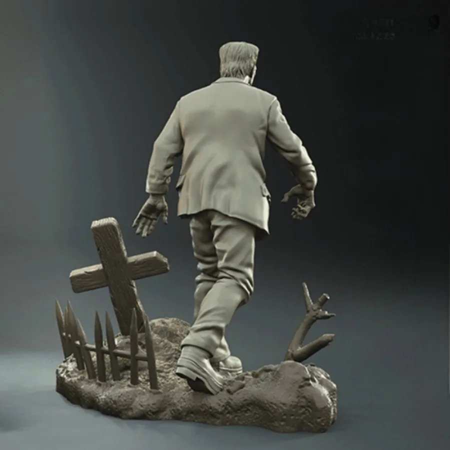 Frankenstein H-110 mm Kunstharzfigur im Maßstab 1:24, zusammengebauter Modellbausatz, Monsterfigur, unmontiertes und unbemaltes DIY-Diorama-Spielzeug