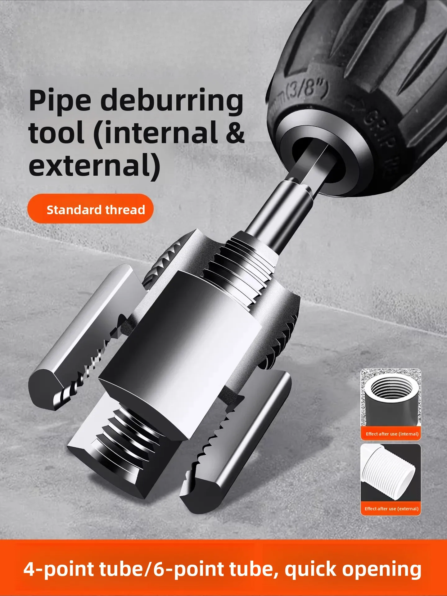 4/6 Pipe Threader, Slitting Tool and Dual-Function Internal and External PPR Pipe Threading Device