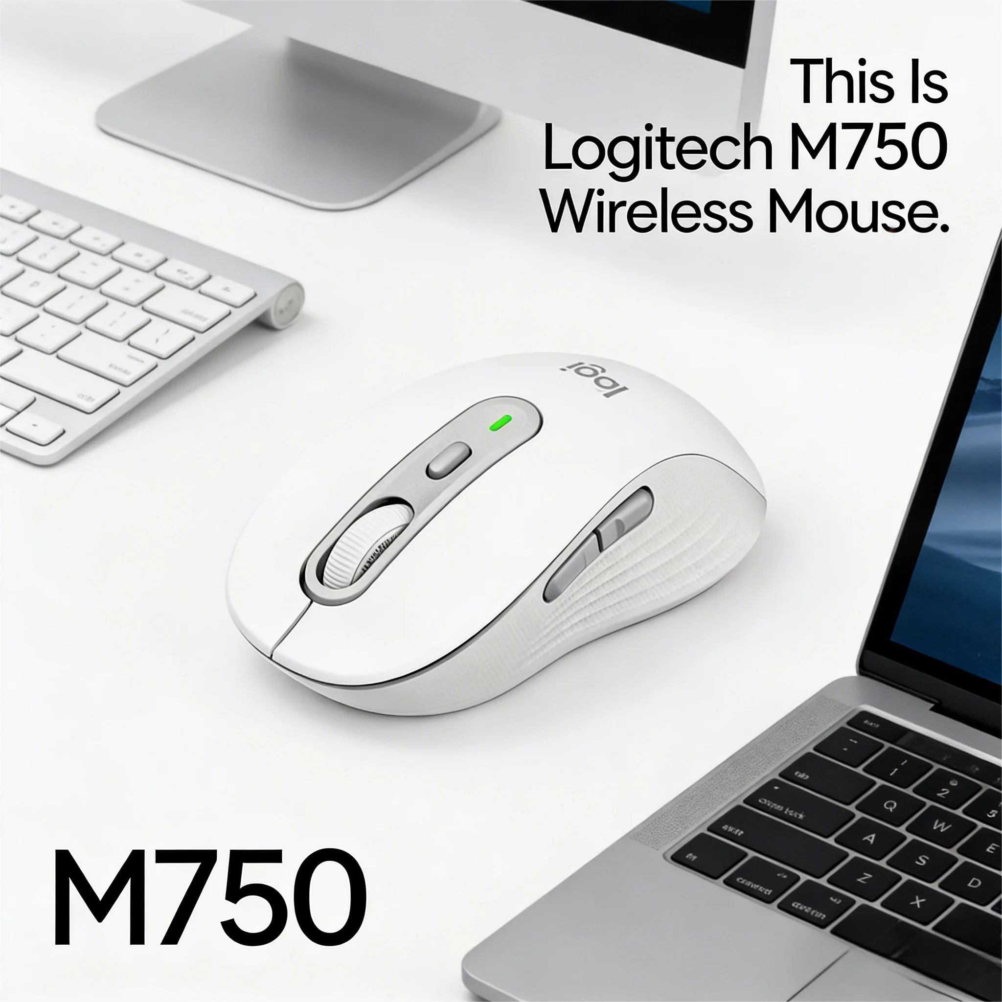 

M750 Ambidextrous Wireless Mouse Comfort Grip Long Battery Life G304/G203/MX Anywhere 3S/M330/M650