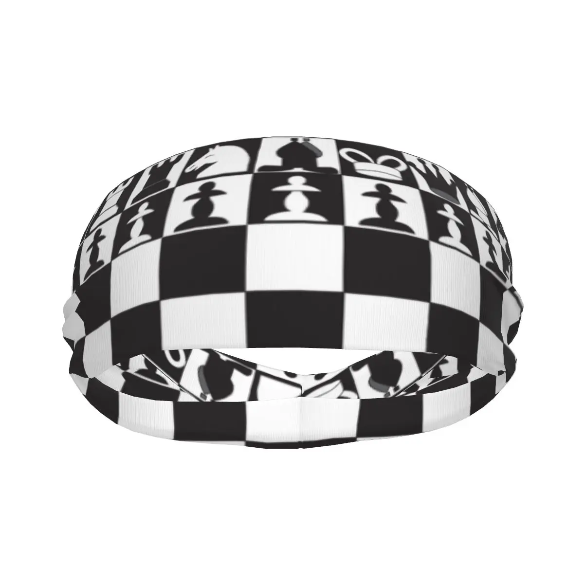 Chess Board Elastic Hair Band Yoga Headband Makeup Hair Hoop Headwrap