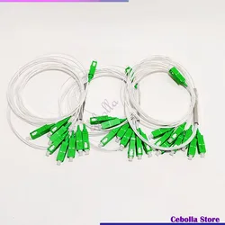 5pcs 1X8 PLC Splitter/Fiber Optic PLC spliter/Planar Lightwave Circuit Splitter SC/APC color white