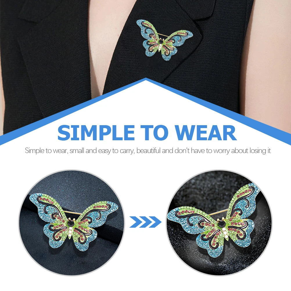 

Luxury Brooch Rhinestone Pin Women's Jewelry 3A Grade Sparkling Zinc Alloy Collar Pin Decorative for Bags