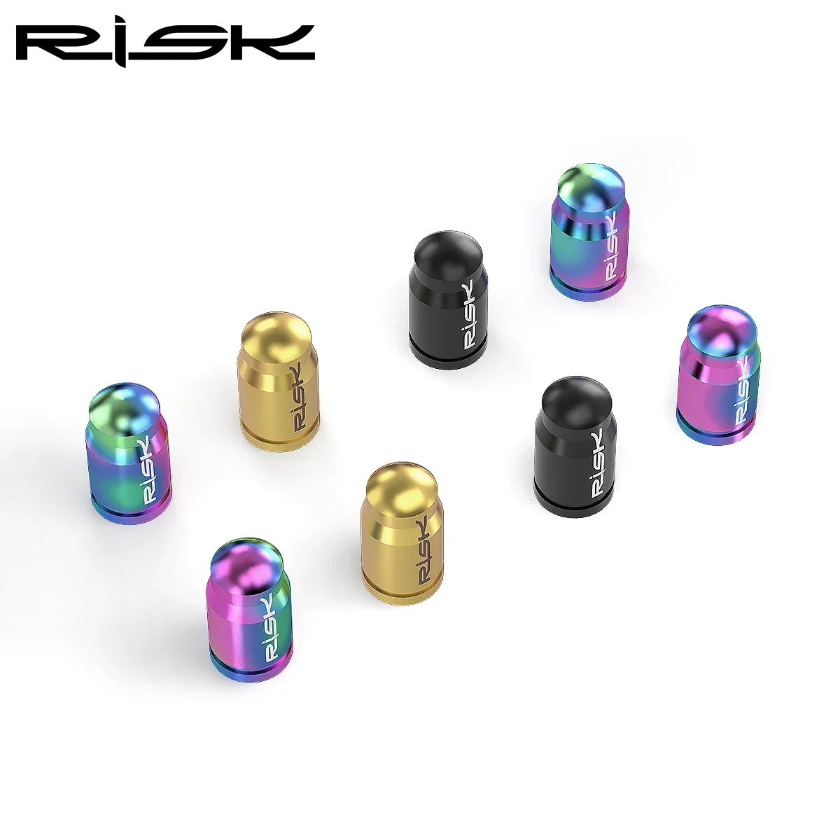 RISK 2PCS Titanium MTB Road Bike Schrader Cap Bicycle Presta Valve Cover Ultralight Bullet French Cycling Tires Wheel Dust Cover