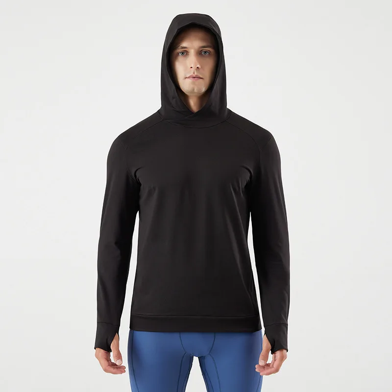 Men Outdoor Running Fitness T-shirt Long Thermal Hoodies Quick Dry Sport Shirt Top Gym Trainning Exercise Coat Sweater Clothes 3