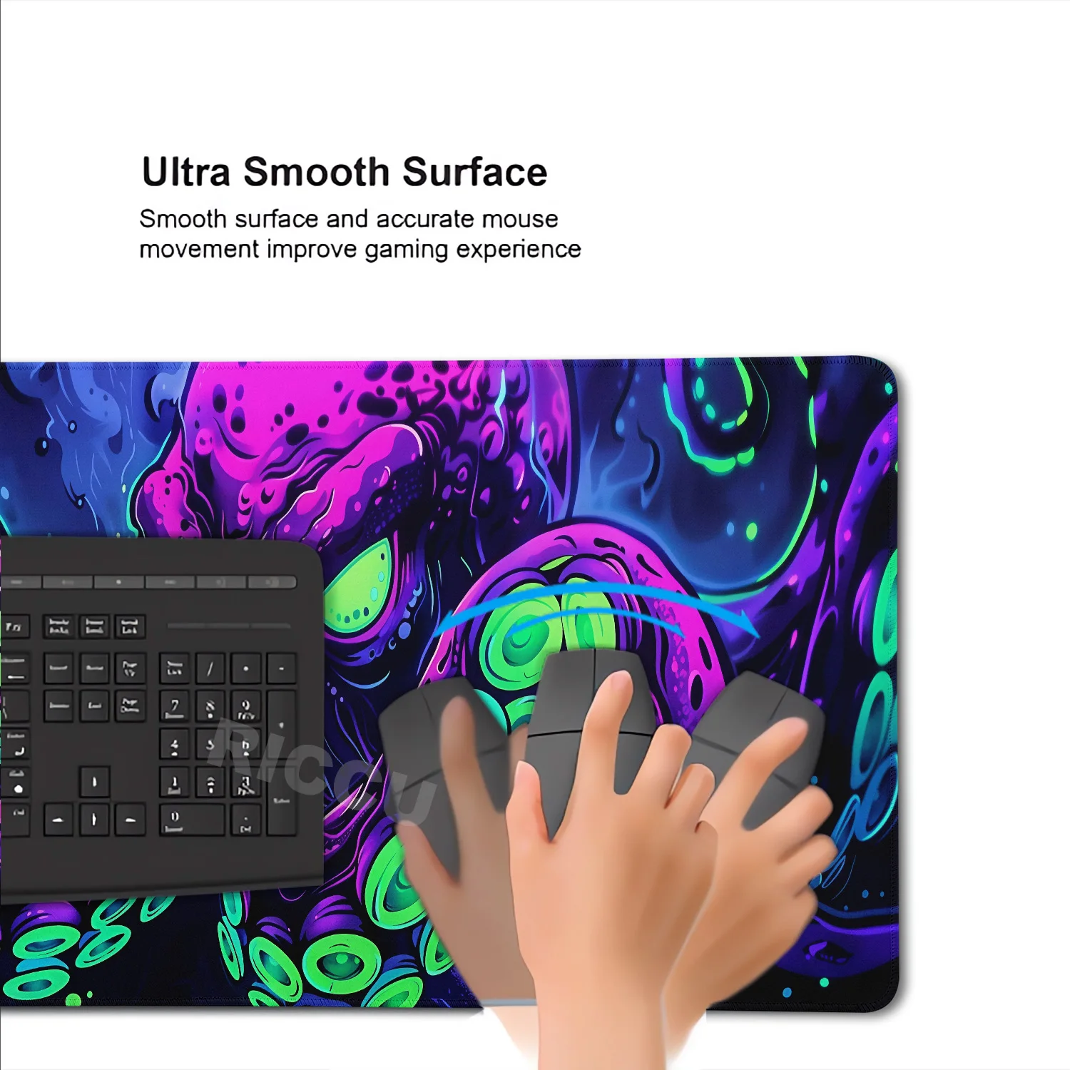 PC Accessories Octopus sea monster punk trend Mouse Pad Large Gamer Keyboard Desk Mat Computer Gaming Mat XXL 900X400MM Office