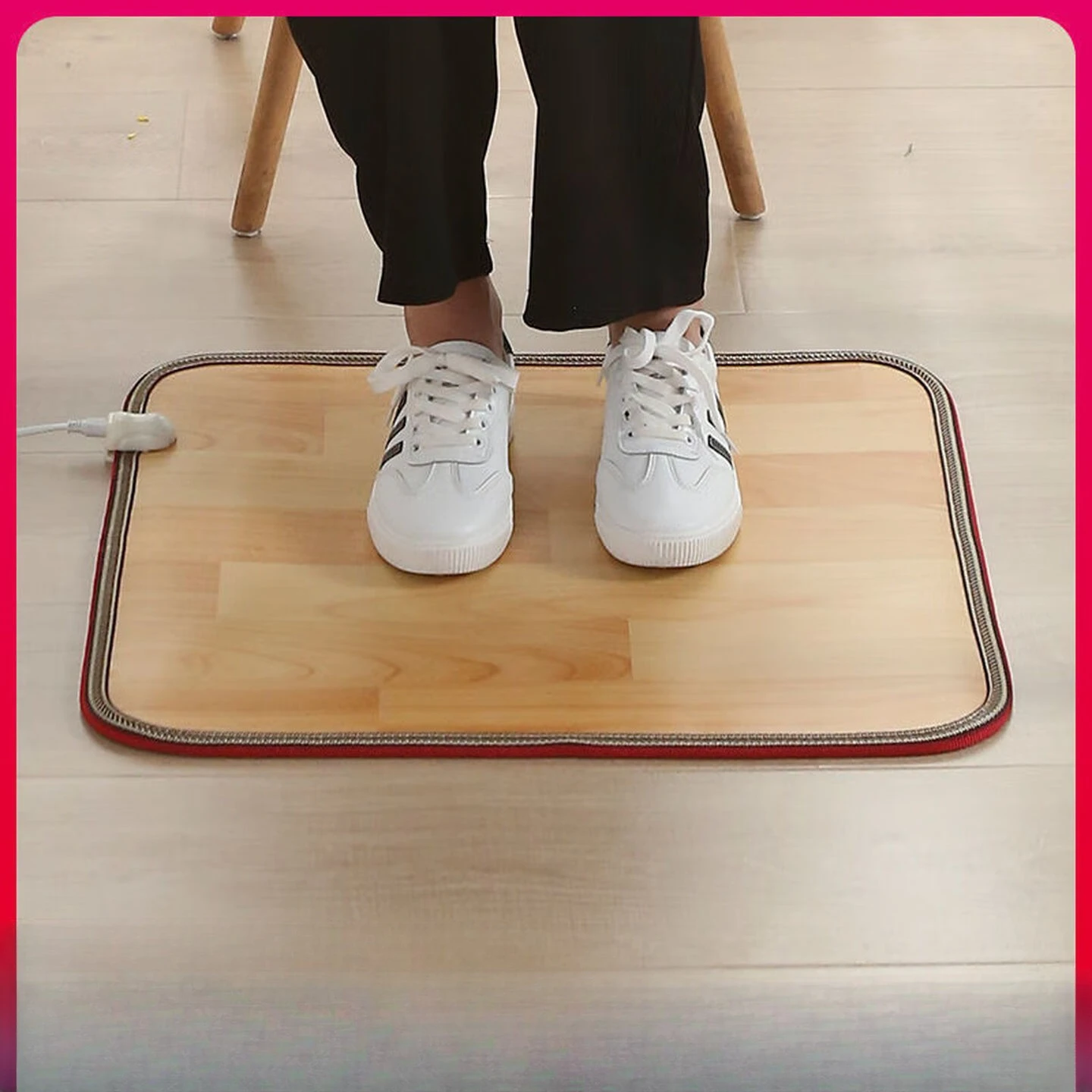 50x30cm Heated Foot Mat 2 Temperature Levels Carbon Crystal Electric Floor Pad for Office Under Desk Home Winter Use 발열 발매트