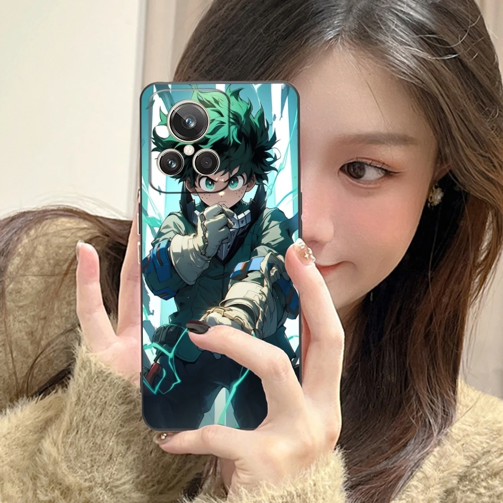 Hero Midoriya Izuku Cell Phone Case for Realme GT 2 9i 8i 7i Pro X50 X2 C35 C21 C20 C11 C3 Black Soft Phone Cover Shell