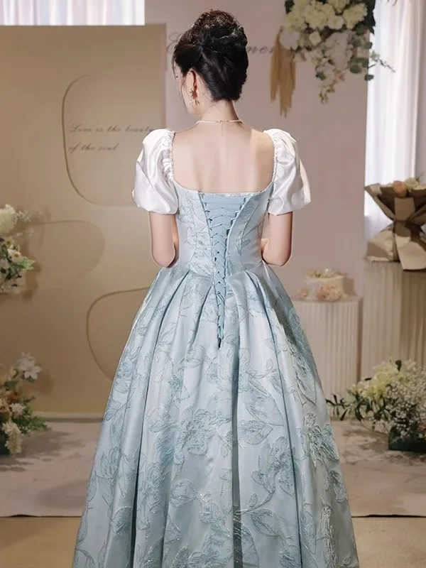 2025 Nuovo abito da sera monospalla da donna Ball Ele Princ Gonna di lusso Piccolo ence High-End Compleanno Adulto