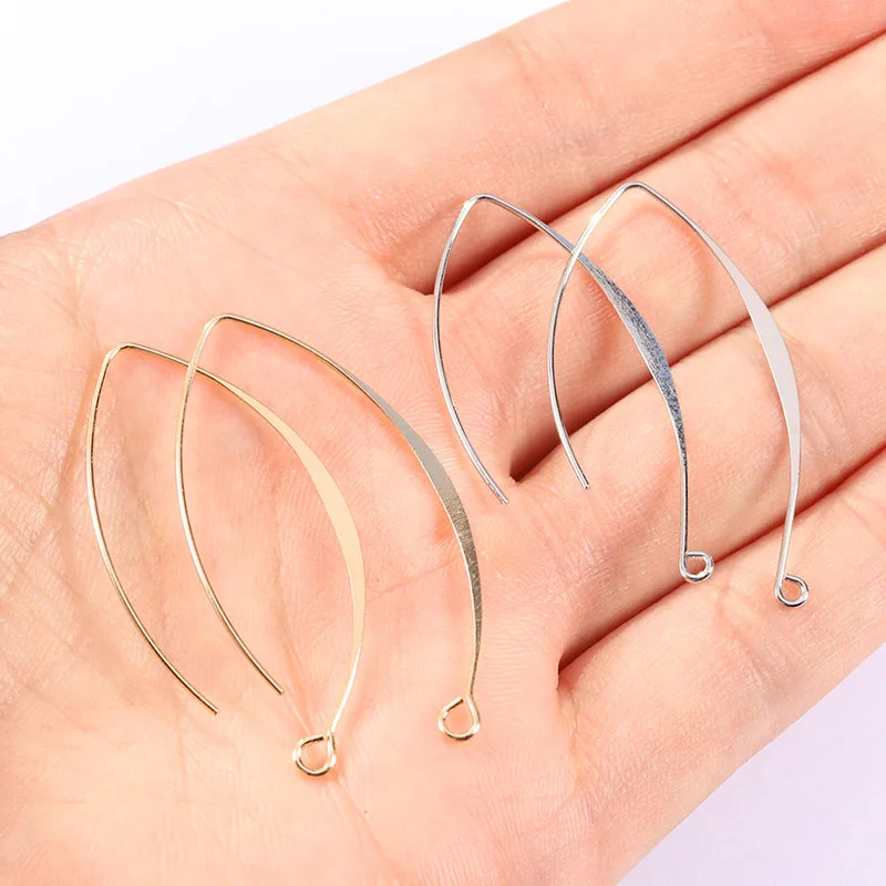 New V-shaped Earring French Earring Hooks Findings Ear Hook Wire Settings Base Settings For Jewelry Making Earrings Accessories