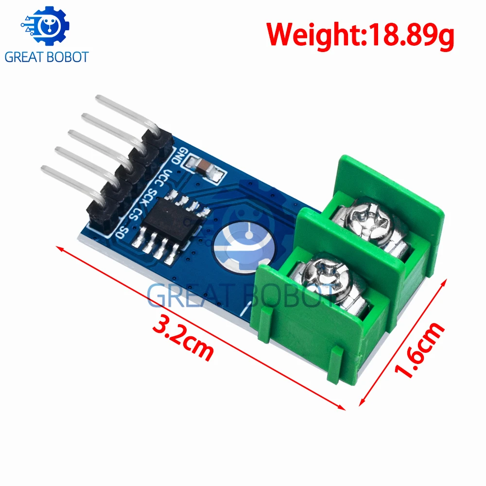 1PCS MAX6675 Module with K Type Thermocouple, Temperature Sensor for Arduino