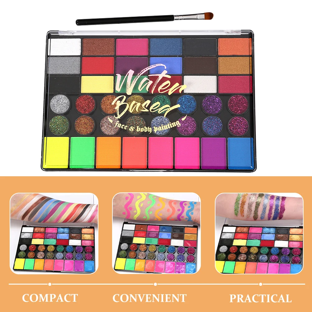 مجموعة واحدة من أدوات طلاء الوجه متعددة الألوان للمكياج، صبغة آمنة للوجه لمهرجان الحفلات التنكرية #6