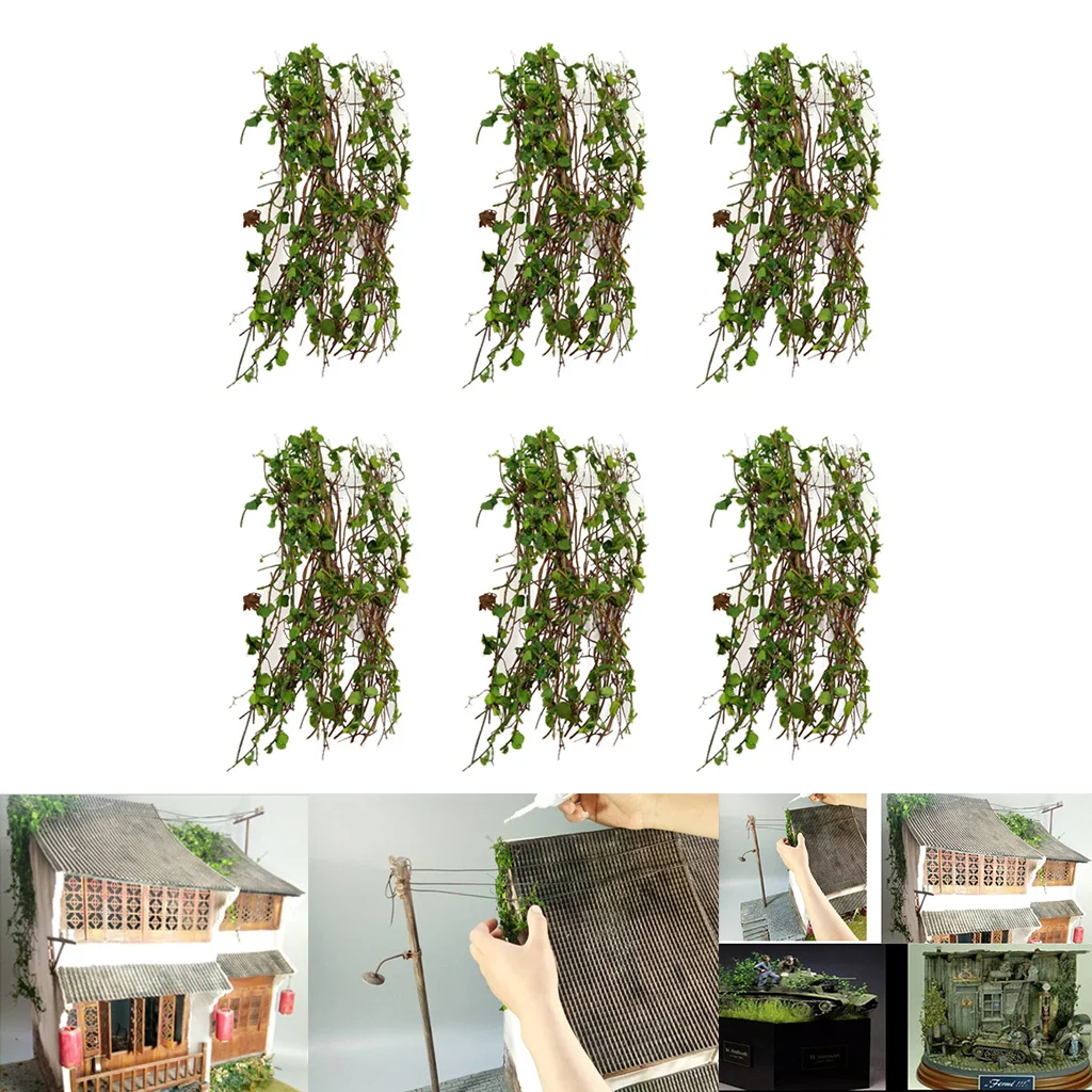 6 Lot Miniatures Vine Plant for Wargame Layout Fairy Garden DIY Accs