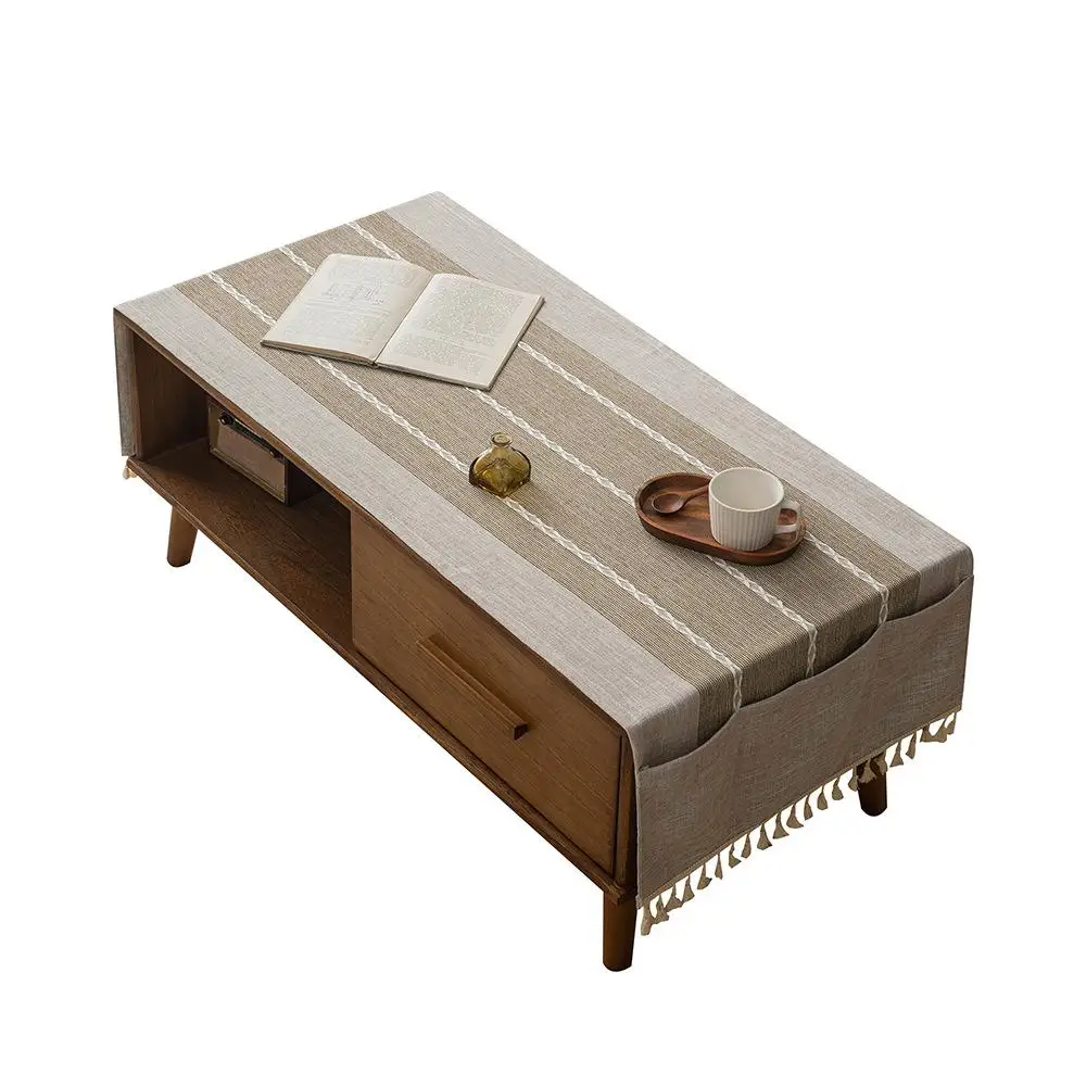 1pcs Creative Multi-function Waterproof Tablecloth Simple Grid Dining Table Decoration Table Cloth Home Storage Tablecloth