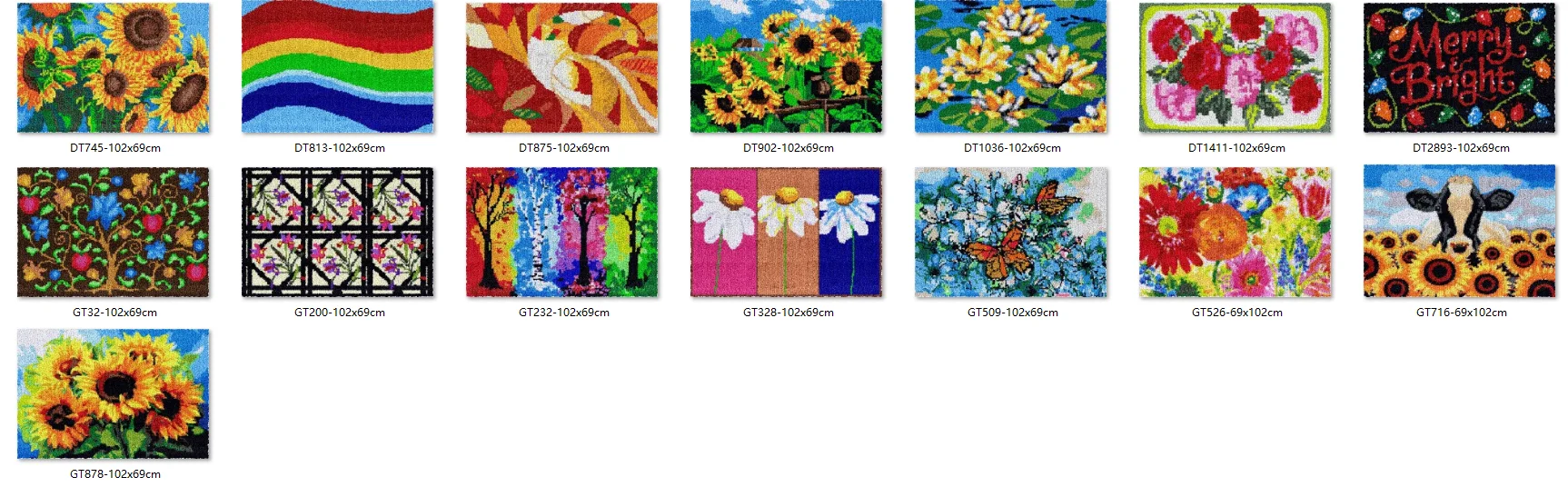 

Bee latch hook kit rug canvas printing ZD694 handwerken knooppakket diy carpet embroidery handmade Sunflowers 2025 69-102