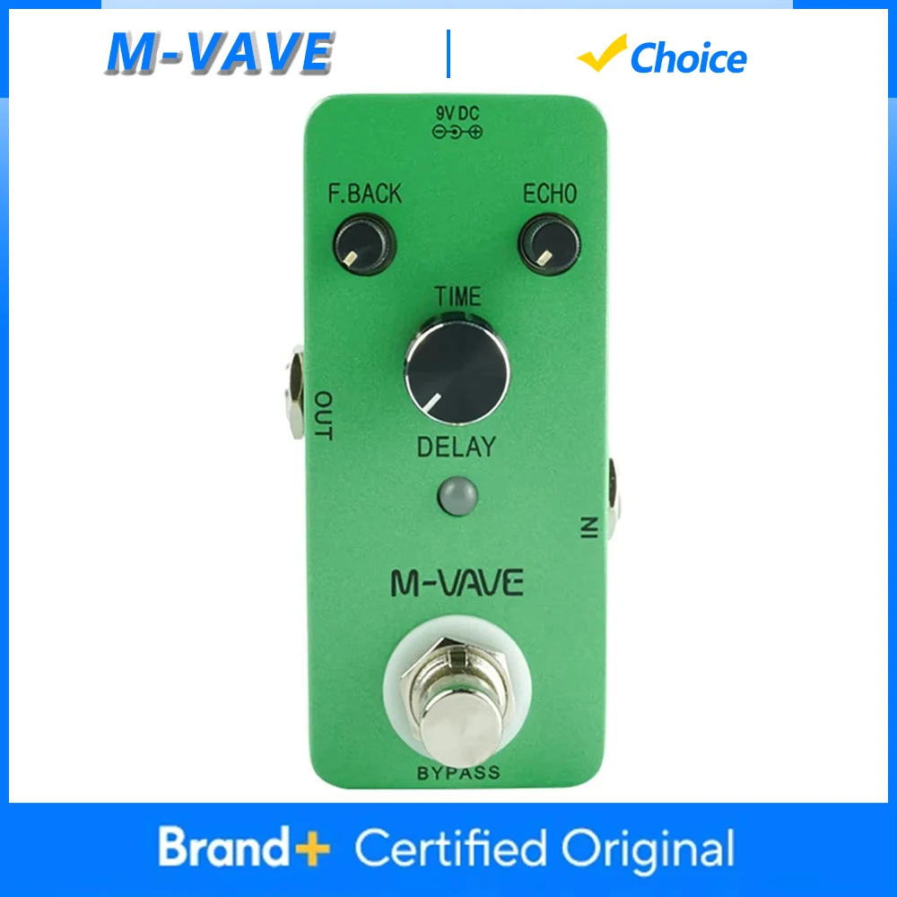 

M-VAVE Classic Delay Guitar Effect Pedal Analog Classic Delay Echo Effect Pedal True Bypass Electric Guitar Parts & Accessories