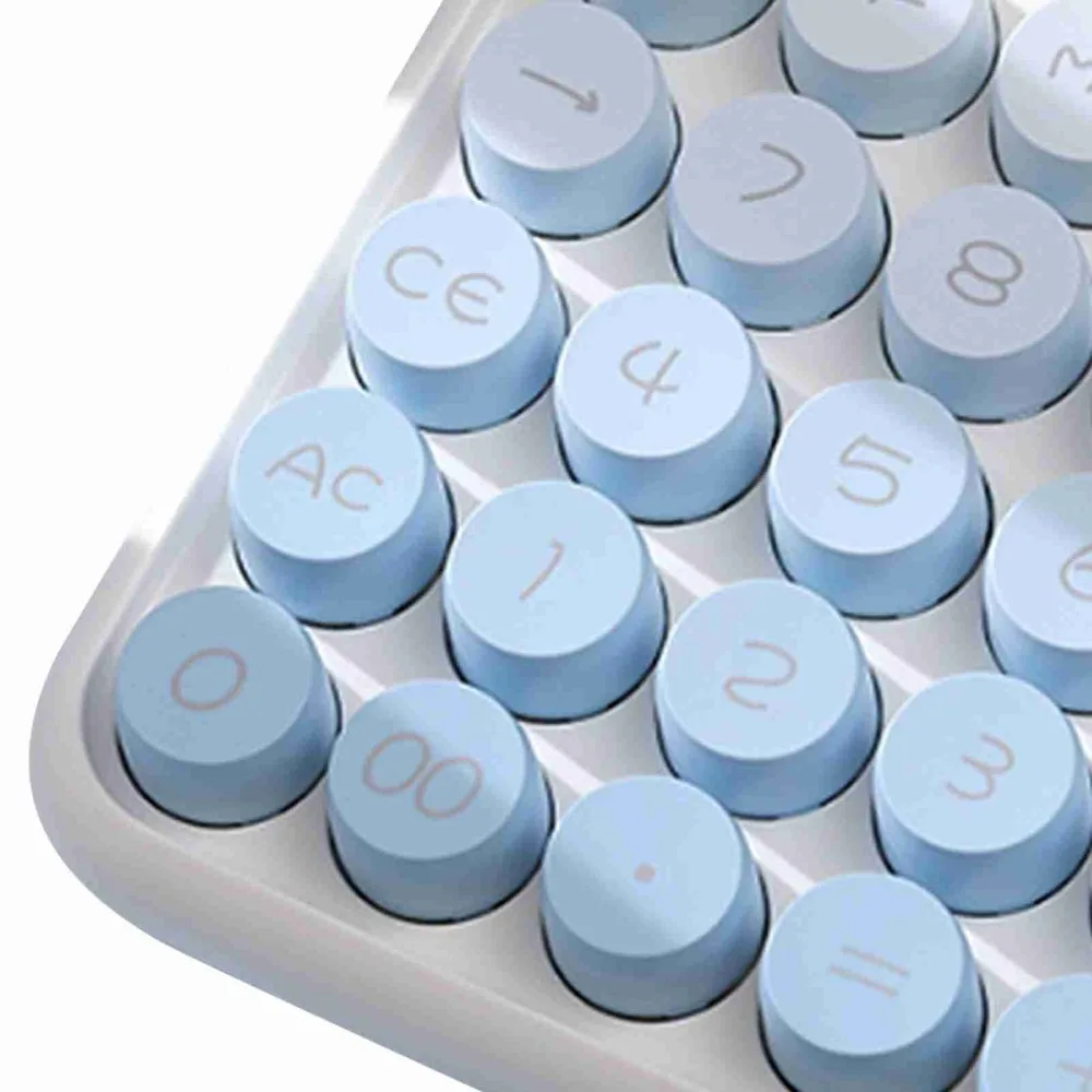 Plastic Shell Mechanical Keyboard Calculator Large Display Screen 12 Digit Display Portable Desktop Calculator Compact Size