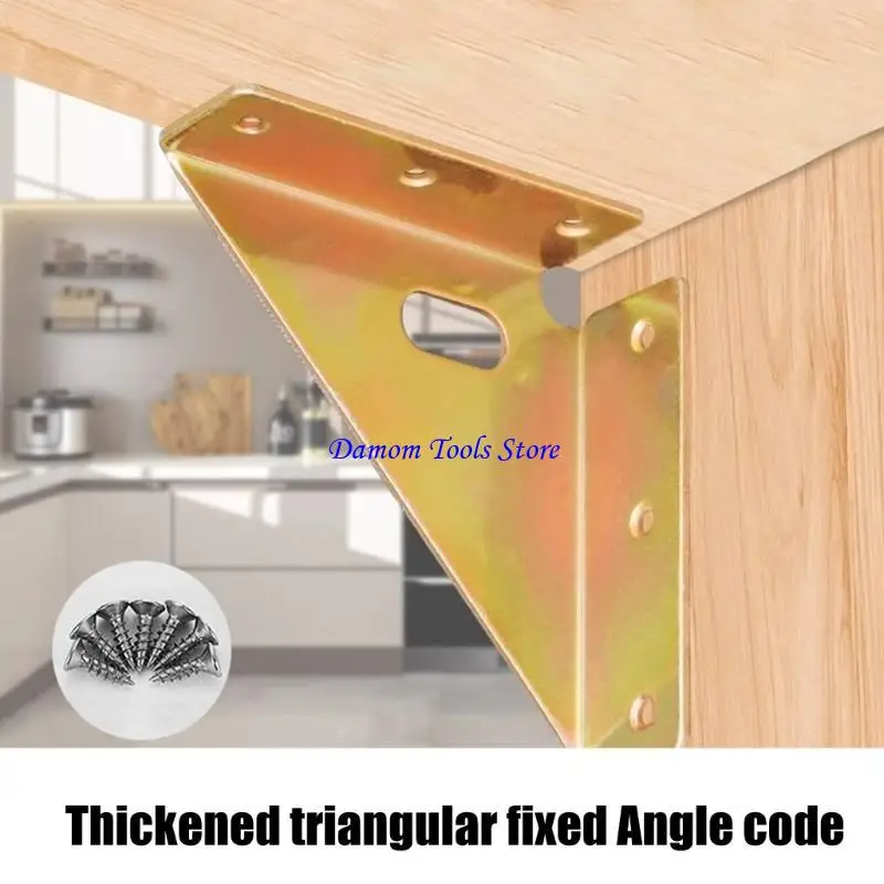 57BE Pack of 10 Stainless Steel Corner Brackets for Cabinet and Bed Reinforcement