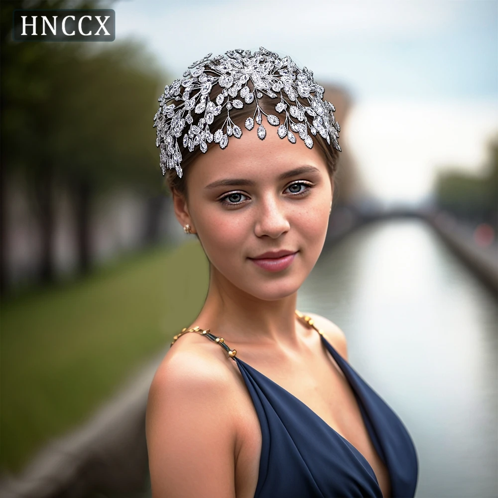 HNCCX Handmade Bridal Headband Wedding Hair Accessories Rhinestone Headpiece  Pageant Headdres Hairpieces For Women CP428